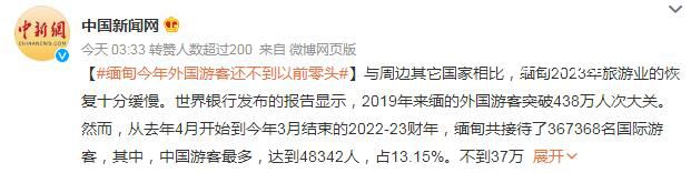 緬甸今年外國游客不到之前零頭 緬甸2023年旅游業(yè)的恢復(fù)十分緩慢