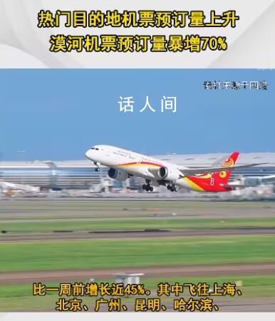 漠河機票預訂量暴增70% 熱門目的地機票預訂量上升