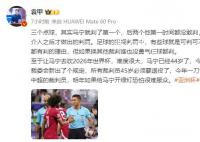 媒體人:馬寧難執(zhí)法2026年世界杯